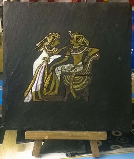 Acrylbild: "Ägyptisches Liebespaar"