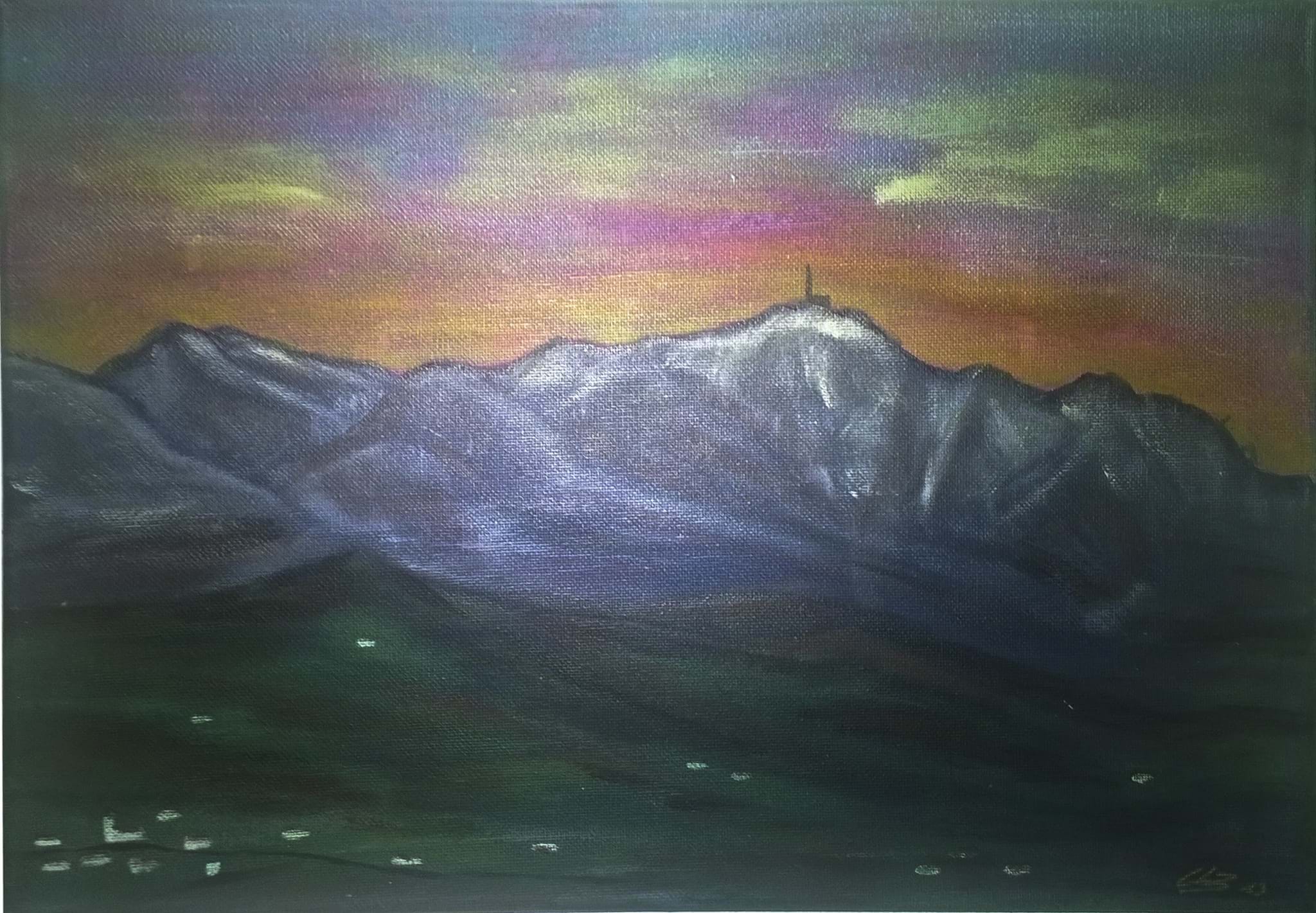 Chrigel's Art 4 You - Acrylbild: "Alpstein im Morgenrot"