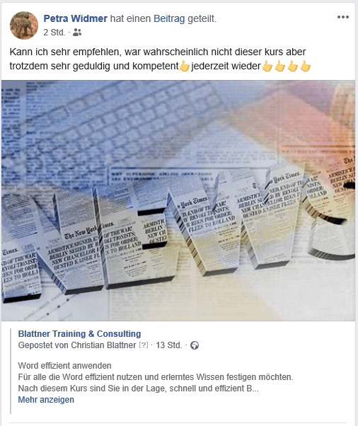 Empfehlung Petra Widmer