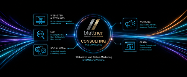 Entwicklungsumgebung der neuen Webseite Blattner-Consulting.ch